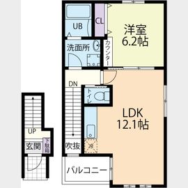 赤塚駅より徒歩29分 築2年7ヶ月 2階建の賃貸物件